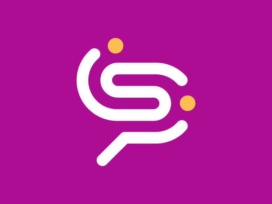 White and Yellow Parkinson's icon on a magenta field
